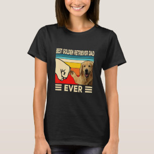 Camiseta Melhor Pai Dourado de Todos os Tempos Retro Golden