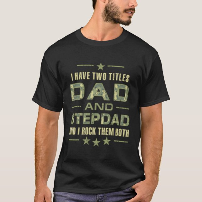Camiseta Melhor Pai E Stepdad De Para Marido (Frente)