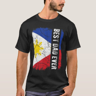 Camiseta Melhor Pai Filipino de todas as Filipinas Bandeira