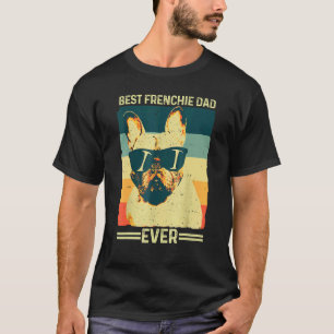 Camiseta Melhor Pai Francês Alguma Vez Retrô O Buldogue Fra
