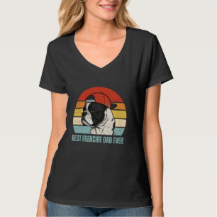 Camiseta Melhor Pai Francês Cachorro Francês Engraçado Oca