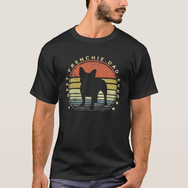 Camiseta Melhor Pai Francês Cachorro-Grande (Frente)