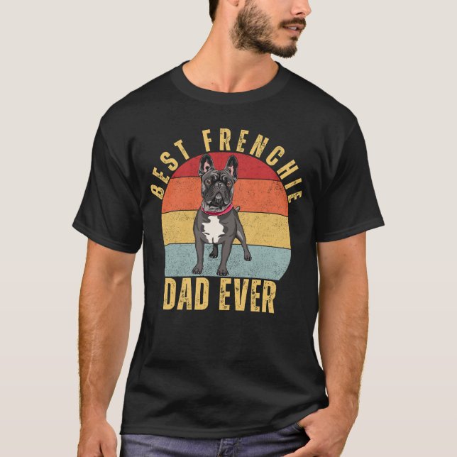 Camiseta Melhor Pai Francês De Todos, Engraçado Cachorro Fr (Frente)