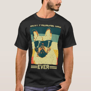Camiseta Melhor Pai Francês Homens Padres Amantes do Buldog