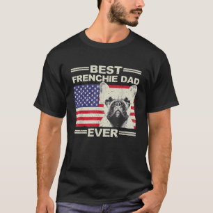 Camiseta Melhor Pai Francês para Homens Bandeira dos EUA Fr