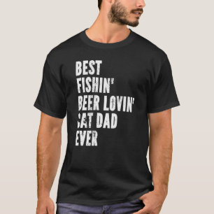 Camiseta Melhor Pai Gato Amante de Cerveja e Pescaria do Di