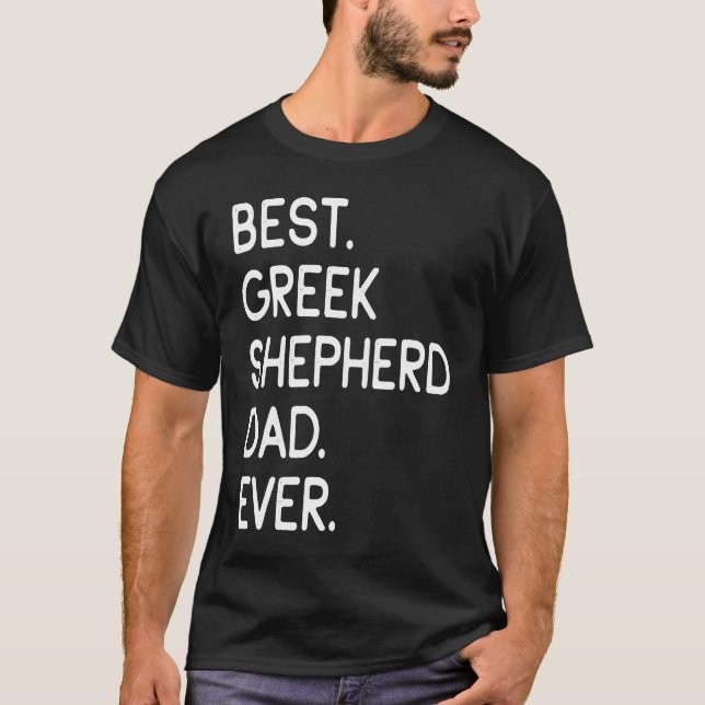 Camiseta Melhor Pai Grego de Pastor Nunca (Frente)