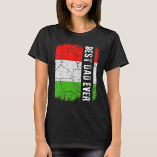 Camiseta Melhor Pai Húngaro De Dia de os pais De Bandeira D
