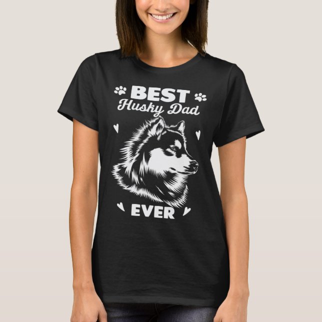 Camiseta Melhor Pai Husky Siberian Husky (Frente)