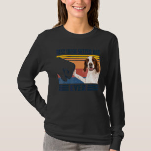Camiseta Melhor Pai Irlandês De Cachorro Vermelho E Branco