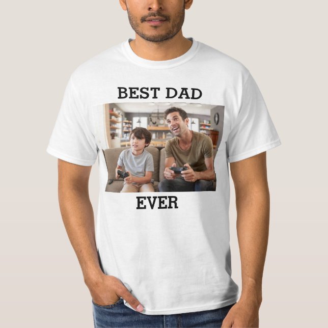 Camiseta Melhor Pai Já Personalizada Foto Cria Seu Próprio  (Frente)