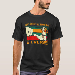 Camiseta Melhor Pai Jack Russell Terrier Alguma Vez Retro V