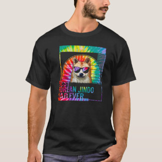 Camiseta Melhor Pai Jindo Coreano pai de cães para homens C