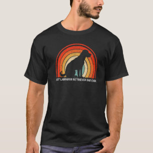 Camiseta Melhor Pai Labrador De Retriever De Estilo Retro