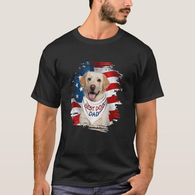 Camiseta Melhor Pai Labrador De Todos Os Cachorros De Bande (Frente)