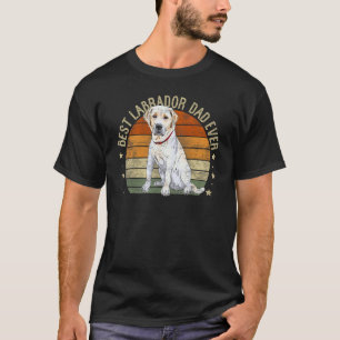 Camiseta Melhor Pai Labrador de Todos os Tempos Retro Labra