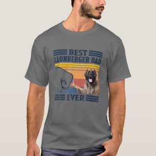 Camiseta Melhor Pai Leonberger Nunca Vintage Cristo do Dia