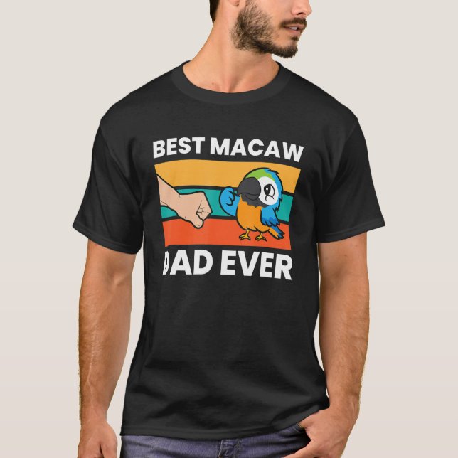 Camiseta Melhor Pai Macaw De Papagaio Macaw (Frente)