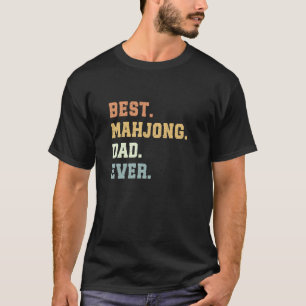 Camiseta Melhor Pai Mahjong Dia de os pais Funny Mahjong