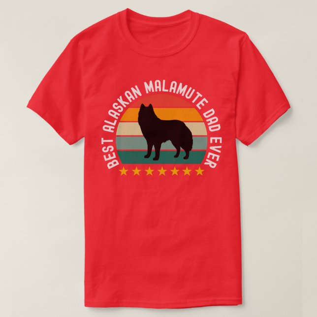 Camiseta Melhor Pai Malamute do Alasca (Frente do Design)