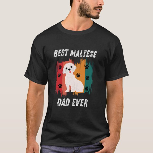 Camiseta Melhor Pai Maltês De Pai Maltês Já Engraçado Pais  (Frente)