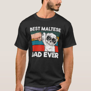 Camiseta Melhor Pai Maltês De Pé De Pé De Vento