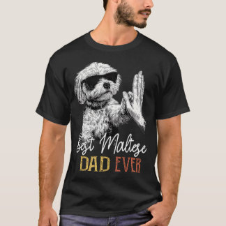Camiseta Melhor Pai Maltês de Todos os Tempos Homem Papai A