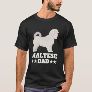 Camiseta Melhor Pai Maltês Para Rapazes Pai De Cachorro Pet