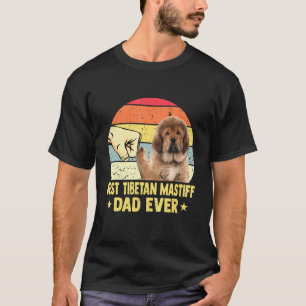Camiseta Melhor Pai Mastiff Tibetano Nunca Retro Vintage Pa