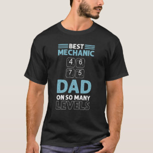 Camiseta Melhor Pai Mecânico em Muitos Níveis Elevador