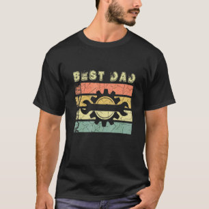 Camiseta Melhor Pai Mecânico Trabalho Pai Brincando com Par