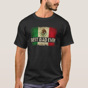 Camiseta Melhor Pai Mexicano Fath do Orgulho da Bandeira Me