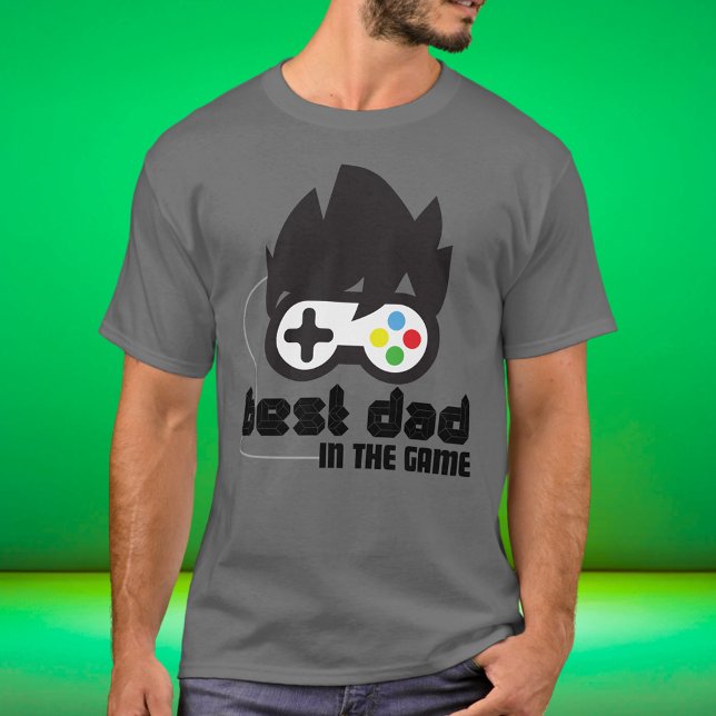 Camiseta Melhor Pai no presente de jogos para Pais de jogos (Unique Retro Inspired Best Dad in the Game T-Shirt for Gaming Dads and Step Dads)