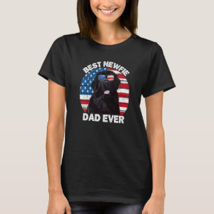Camiseta Melhor Pai Novo Em 4 De Julho Cão Da Terra Nova