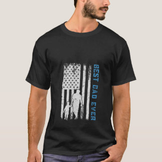 Camiseta Melhor Pai Pai para Mulheres Nunca Bandeira Patrió