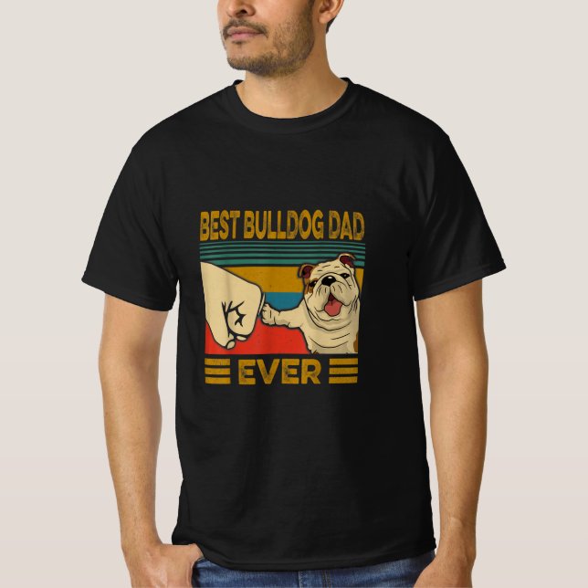 Camiseta Melhor Pai para Buldog (Frente)