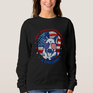 Camiseta Melhor Pai Pastor Alemão Americano Bandeira dos EU