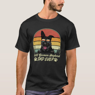 Camiseta Melhor Pai Pastor Alemão de Todos os Tempos Vintag