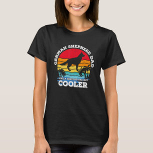 Camiseta Melhor Pai Pastor Alemão Vintage Retrô de Todos os