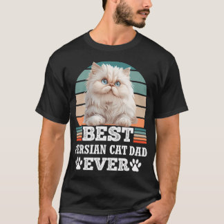 Camiseta Melhor Pai Persa de Todos os Tempos Gato Persa