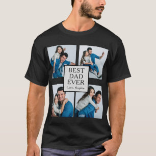 Camiseta Melhor Pai Personalizado de Fotografia Moderno 4 N