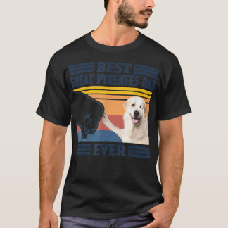 Camiseta Melhor Pai Pirenéus De Excelente Nunca Vintage Dia