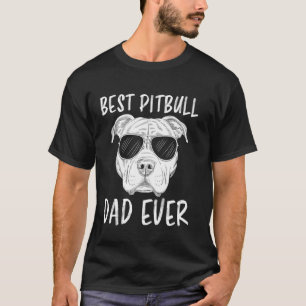 Camiseta Melhor Pai Pitbull de Todos os Tempos Divertido Pi