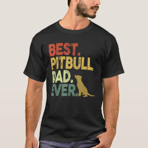 Camiseta Melhor Pai Pitbull do Mundo Vintage Pai Pitbull