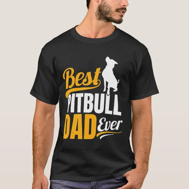 Camiseta Melhor Pai Pitbull para Mens (Frente)