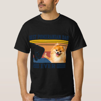 Camiseta melhor pai pomeraniano de Natal do dia de luxo