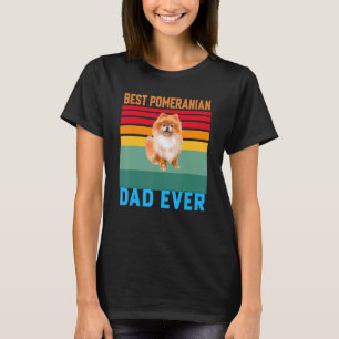Camiseta Melhor Pai Pomeraniano de Pet Proprietário de Cães