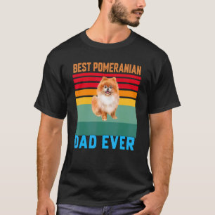 Camiseta Melhor Pai Pomeraniano de Pet Proprietário de Cães