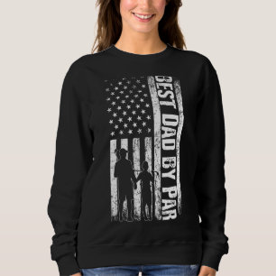Camiseta Melhor Pai por Pai de Golfe Americano Bandeira Gol