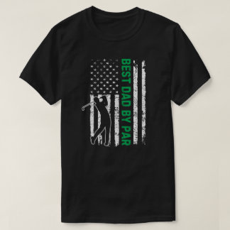Camiseta Melhor Pai por Par de Presente de Golfe com Bandei